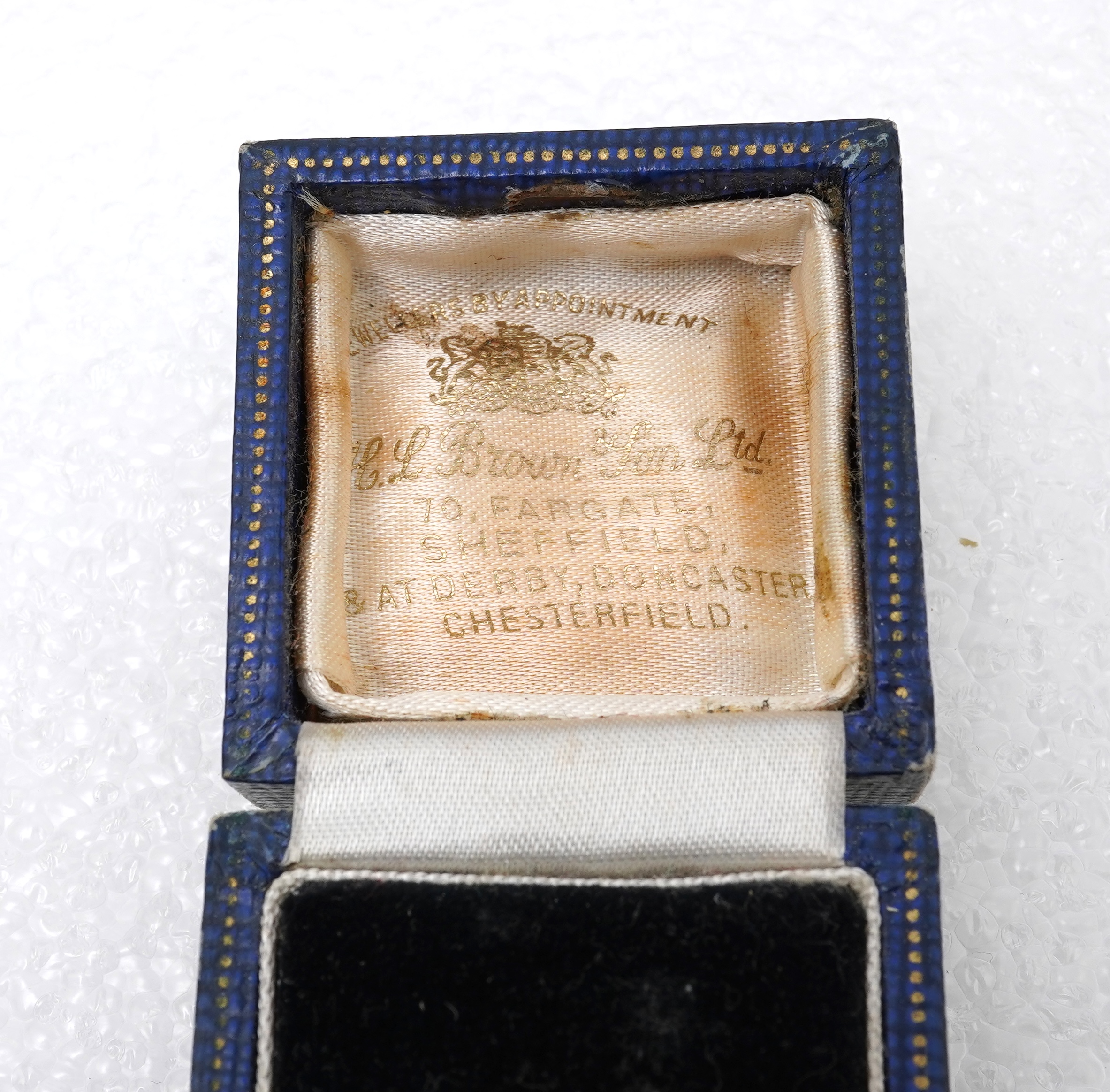 A Victorian diamond mourning ring, circa 1879